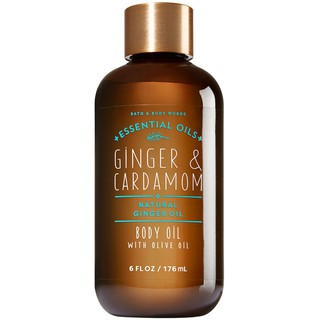 Dầu dưỡng ẩm cơ thể unisex Bath & Body Works Ginger & Cardamom Body Oil with Olive Oil 176ml (Mỹ)