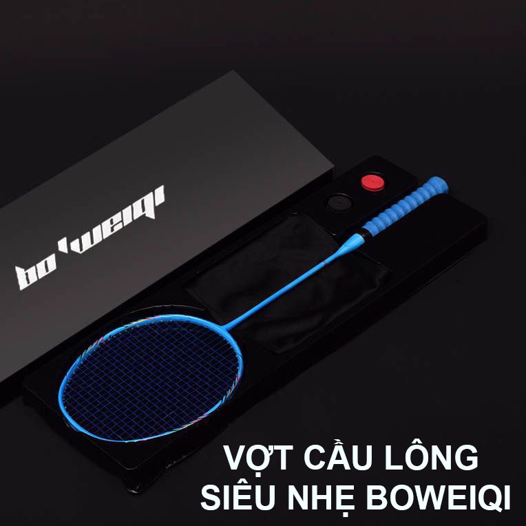 Vợt cầu lông khung cacbon siêu nhẹ Boweiqi – Bộ 1 cây vợt cầu lông siêu nhẹ chất liệu sợi cacbon BT21