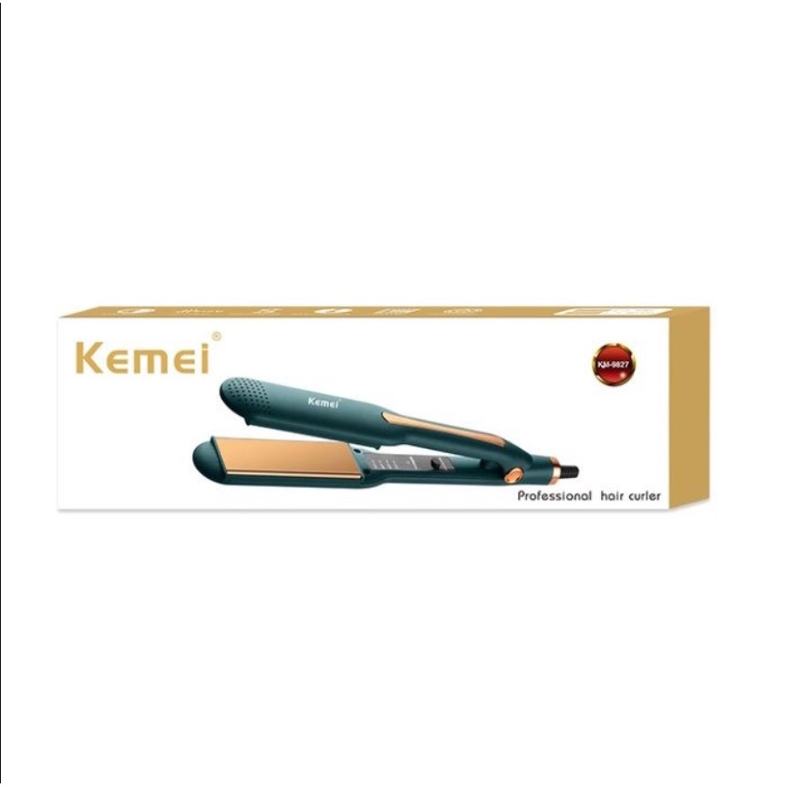 𝓗à𝓷𝓰 𝓒𝓱í𝓷𝓱 𝓗ã𝓷𝓰 Máy Làm Tóc, Dập Xù, Kẹp Tóc, Ép tóc, Duỗi Tóc Bản Lớn Chỉnh Nhiệt Kemei Km 9827 - Bảo Hành 24 Tháng