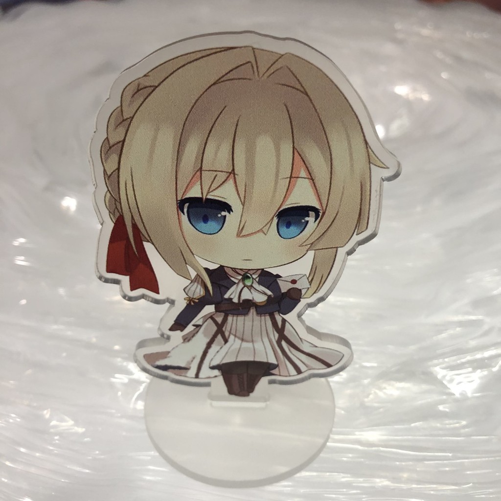 Standee Violet Evergarden mini Tượng Acrylic Anime mica chibi trang trí trưng bày mô hình