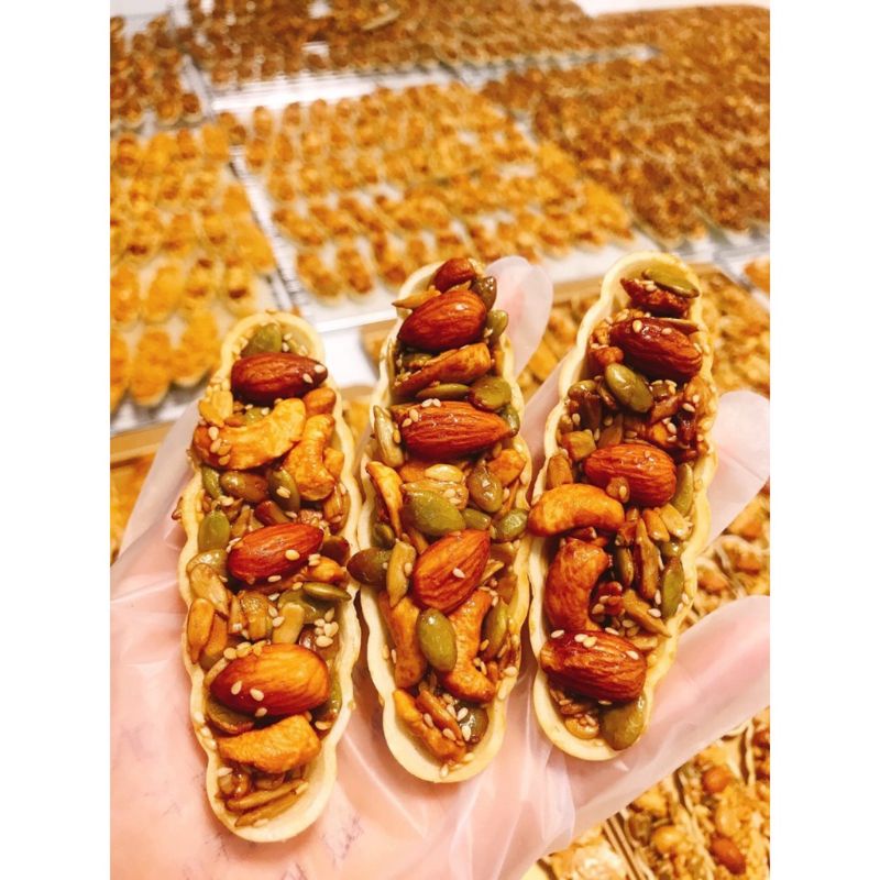 Bánh thuyền mix hạt dinh dưỡng không đường ăn kiêng giảm cân tự nhiên đồ ăn vặt healthy 400gram