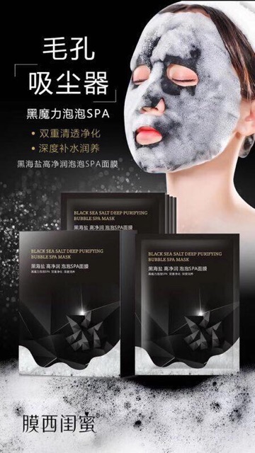 Mặt nạ sủi bọt thải độc Black Sea Salt Deep Purifying Bubbel Spa Mask