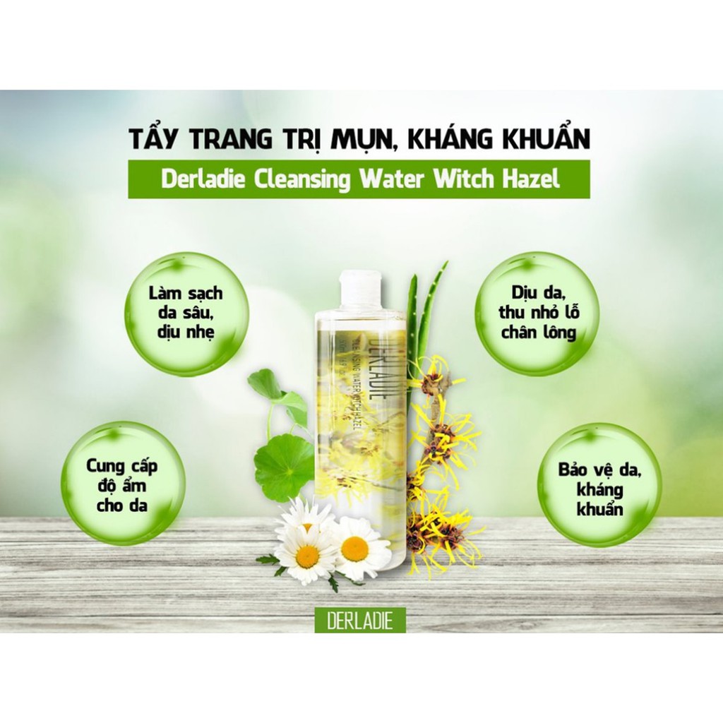 Nước Hoa Hồng, Nước Tẩy Trang Derladie 30ml (Minisize)