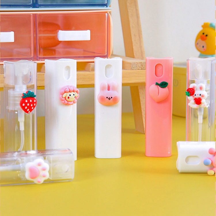 Bình Xịt Nước Hoa Mini 10ml Hình Vuông Họa Tiết Hoạt Hình Dễ Thương