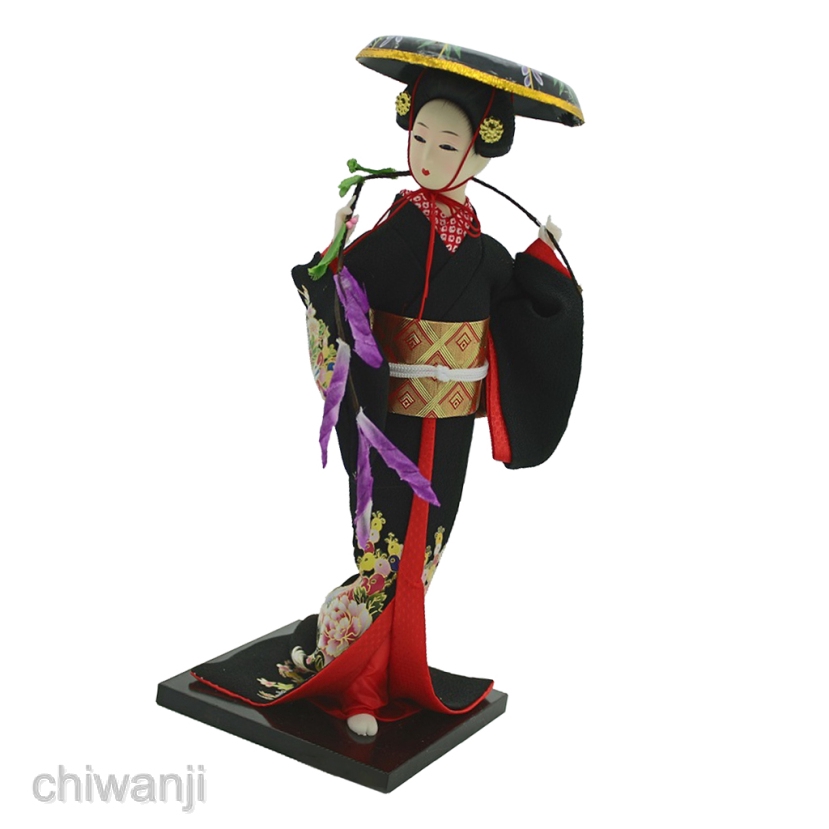 [Chiwanji] Búp Bê Geisha Mặc Kimono Nhật Bản Mặc Kimono Làm Quà Tặng Dành Cho Người Lớn