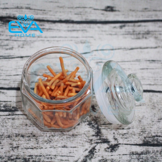 Hũ lọ thủy tinh đựng gia vị lục giác 900ml / Hũ Cạnh Thuỷ Tinh 900ML