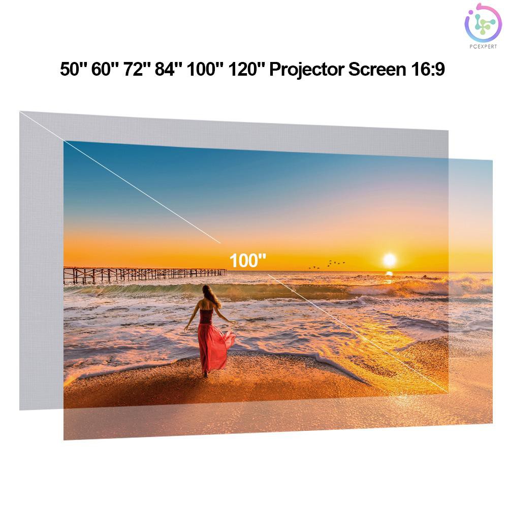 Màn hình chiếu HD nhỏ gọn không viền PVC 16:9 100 Inch