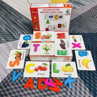 Hộp Thẻ Học Ghép Chữ Cái Tiếng Anh 3D Có Hình Ảnh Minh Họa