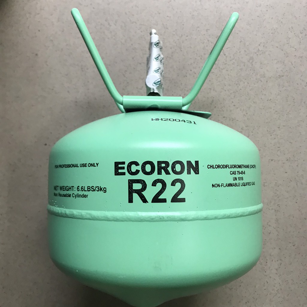 Gas lạnh điều hòa R22 ECORON ( 3.0 Kg/ bình )⚡Sẵn Hàng⚡Môi chất lạnh R22 ECORON dùng cho điều hòa,máy lạnh