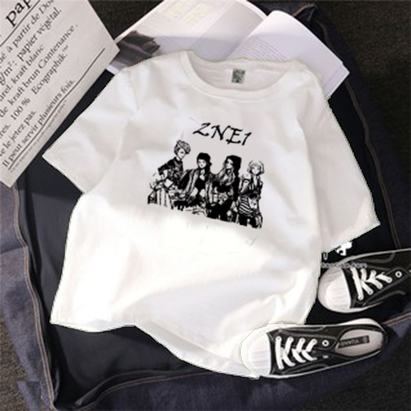 Áo thun Cotton Unisex - Fan 2NE1 Hàn Quốc - K-Pop - Chibi - 2ne1 những cô nàng cá tính