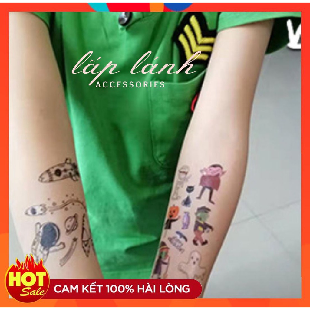 [CÓ SẴN] HÌNH XĂM DẠ QUANG PHÁT SÁNG TRONG ĐÊM PHONG CÁCH HALLOWEEN THỜI TRANG NỔI BẬT CÁ TÍNH 222HX003