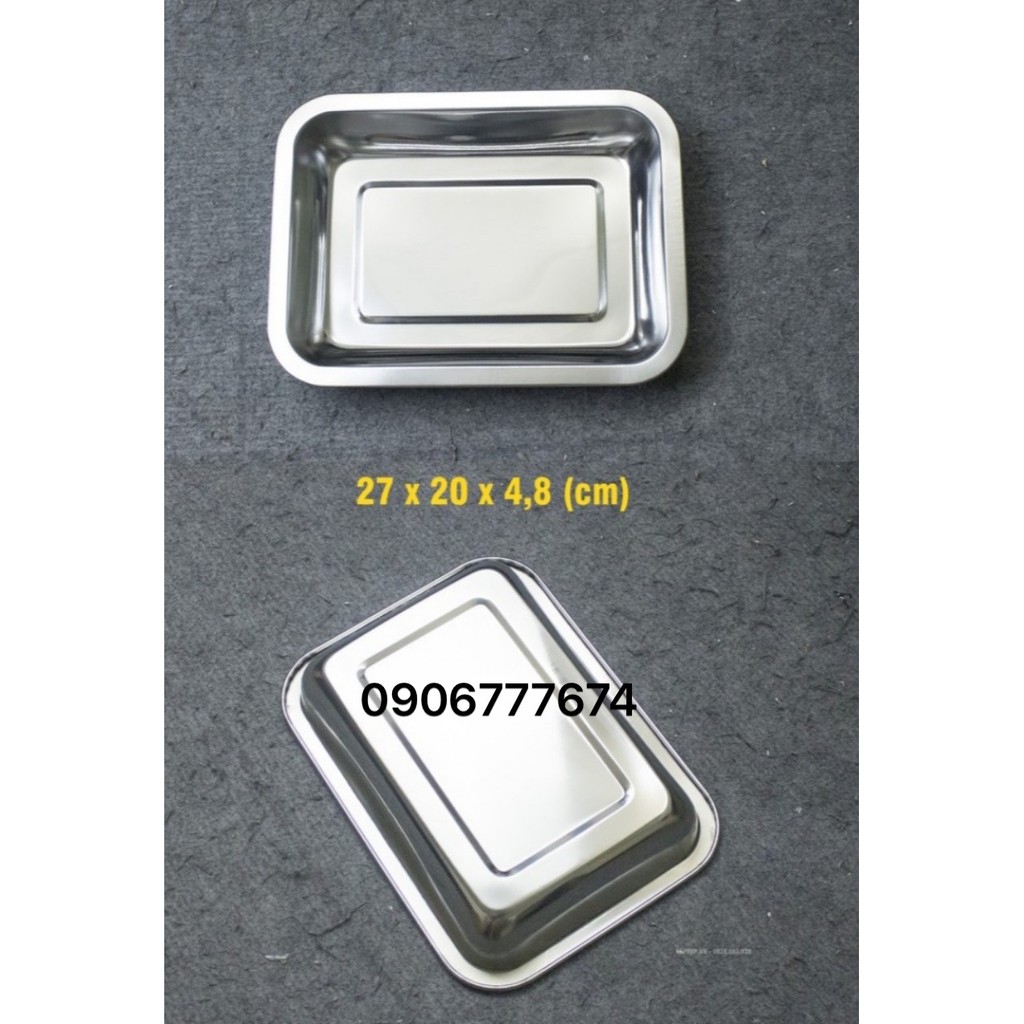 Khay Sâu Inox Dùng Bưng Bê / Đựng Thức Ăn