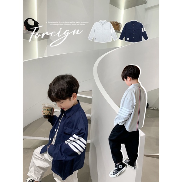 Áo Sơ Mi Tay Dài Thời Trang Dành Cho Bé Trai