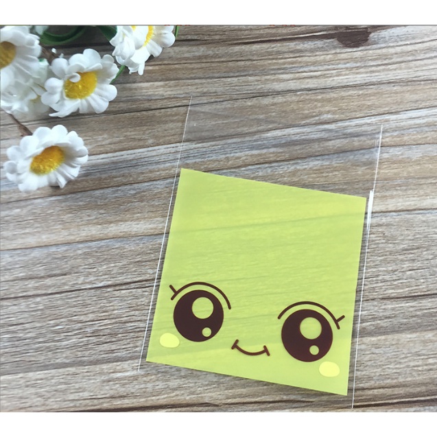 Túi Dán Nilon Đựng Bánh Mì Ngọt đôi mắt 7x7 cm