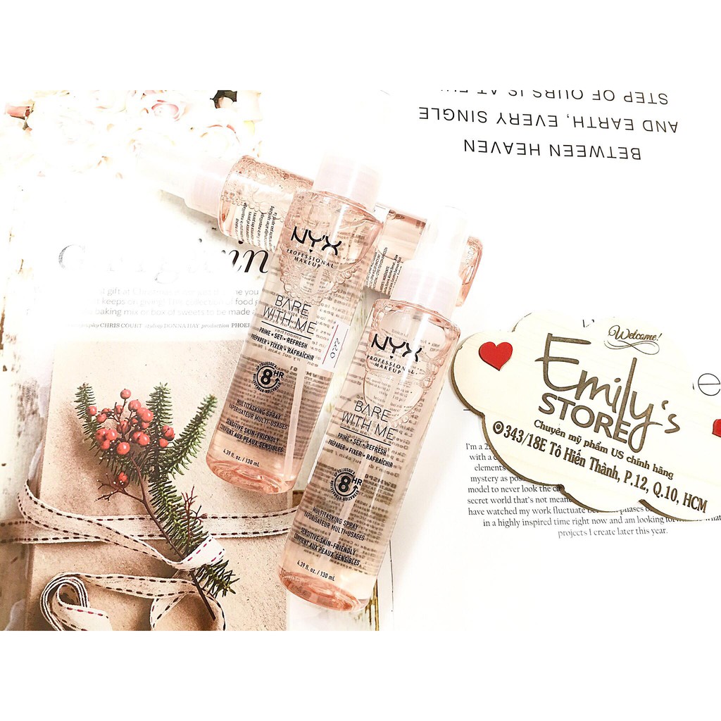 Xịt khóa makeup NYX Bare With Me Multitasking Spray