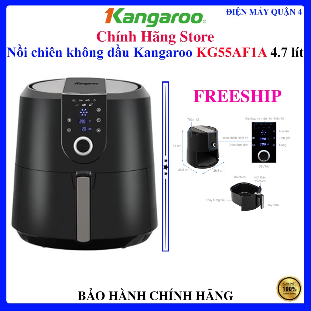 Nồi chiên không dầu Kangaroo KG55AF1A 4.7 lít