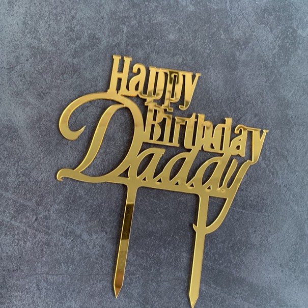 [SIÊU RẺ❤️] – Combo 10 Thẻ meka Happybirrthday Daddy - Trang trí bánh sinh nhật bánh kem