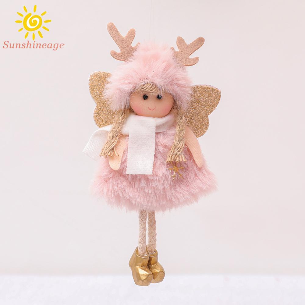 Xmas Tree Pendant Happy New Year Noel Navidad 2023 16x8.5x2cm Angel Plush Doll