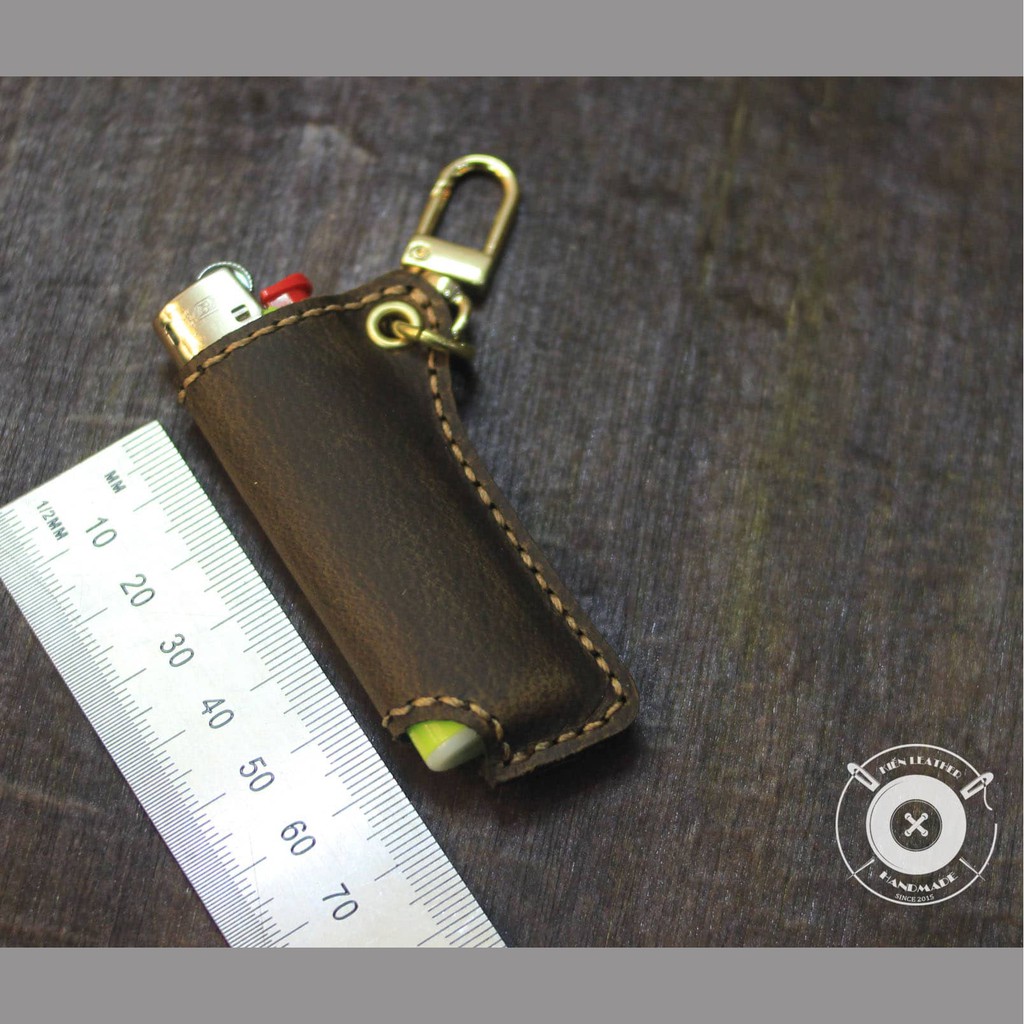 Bao bật lửa da thật 100% by Kiến Leather