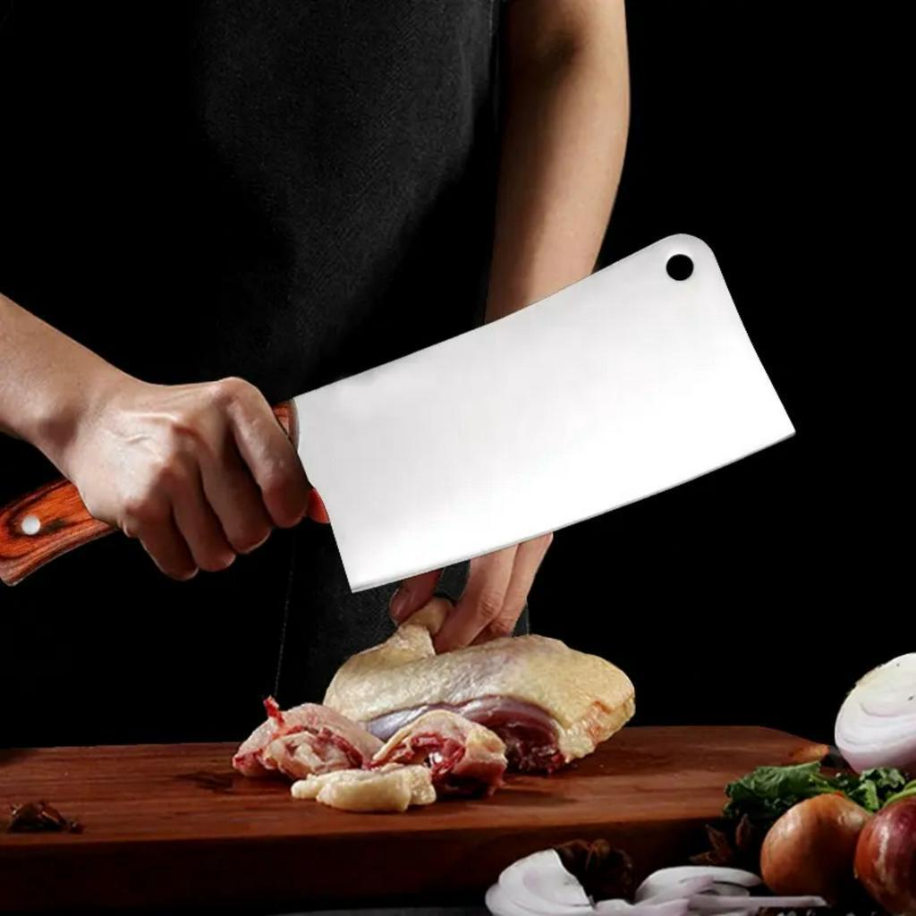 Dao Chặt Xương Nhật Bản, Dao Chặt Nhà Bếp Bản To Chuyên Chặt Gà Vịt Sắc Bén Bằng Thép Không Gỉ Tay Cầm Bằng Gỗ Cao Cấp