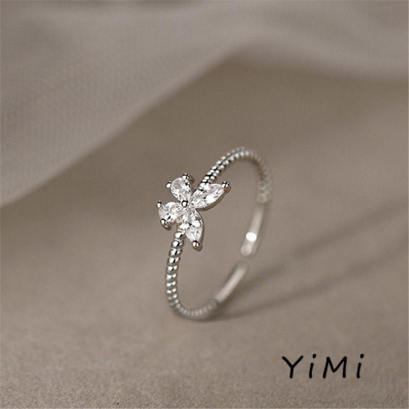 Nhẫn Hình Bướm Đính Đá Đơn Giản Thời Trang Cho Nữ