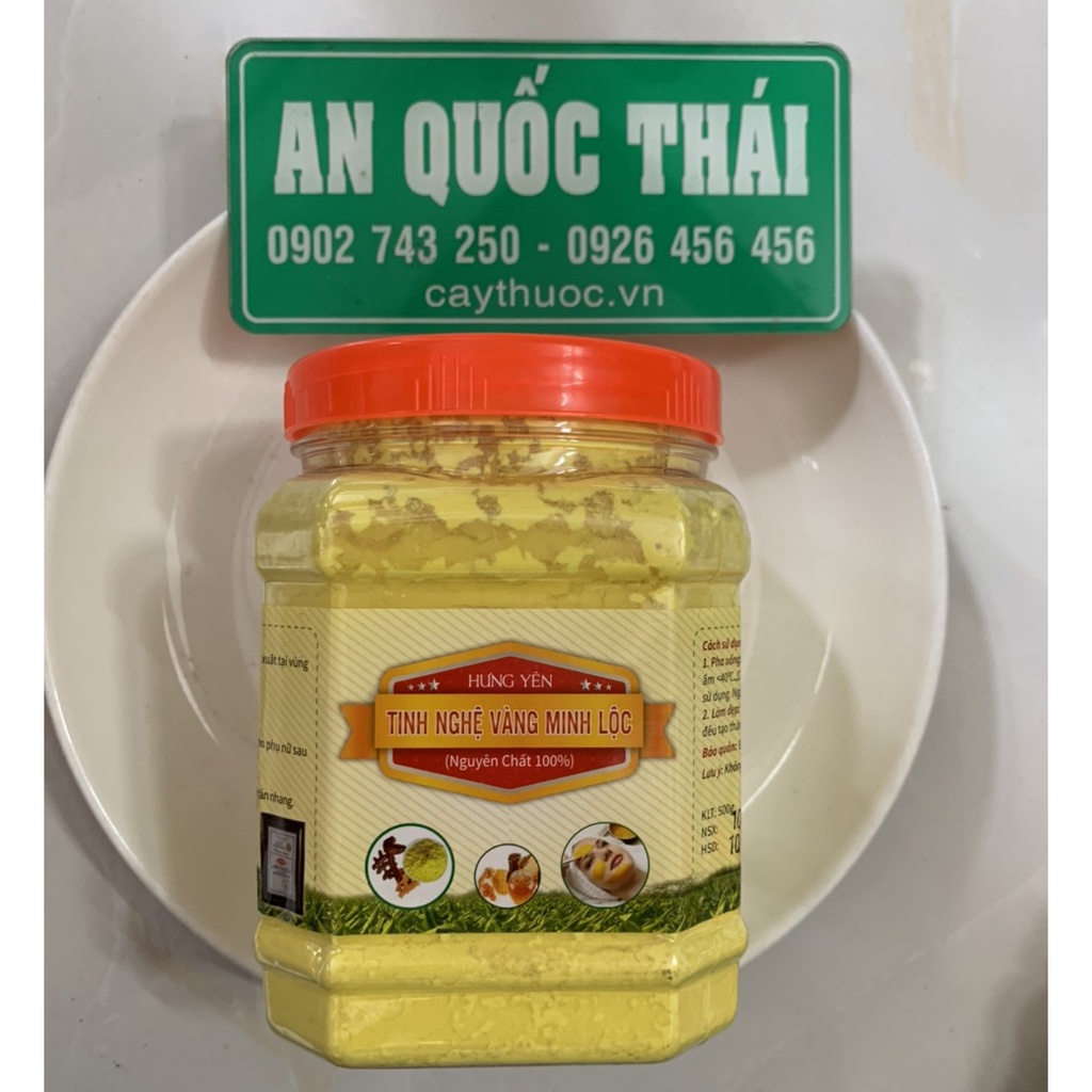 Tinh Bột Nghệ Vàng Nguyên Chất 500g Đẹp Da, Cải Thiện Tiêu Hóa