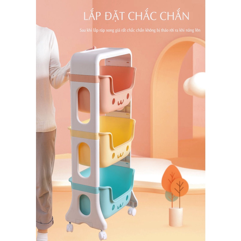 Kệ 3 Tầng để đồ trẻ em Siêu Dễ Thương mới nhất 2020-K3TTE01