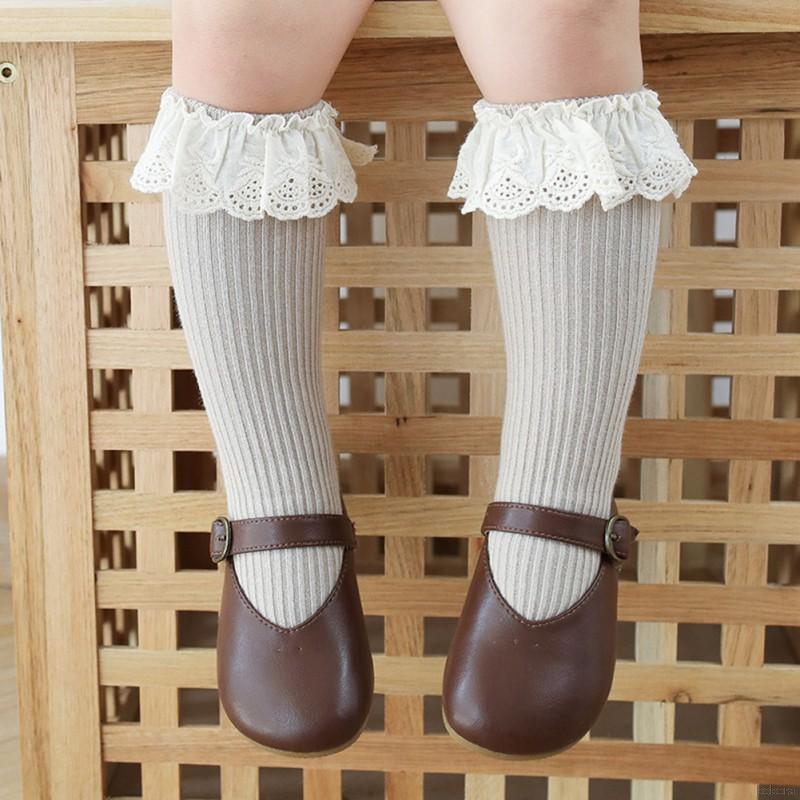 Vớ Cotton Viền Ren Mềm Mại Dành Cho Bé Từ 1-7 Tuổi