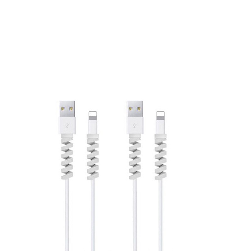 Set 4 Dây Silicon Xoắn Bảo Vệ Dây Cáp Sạc Điện Thoại Apple