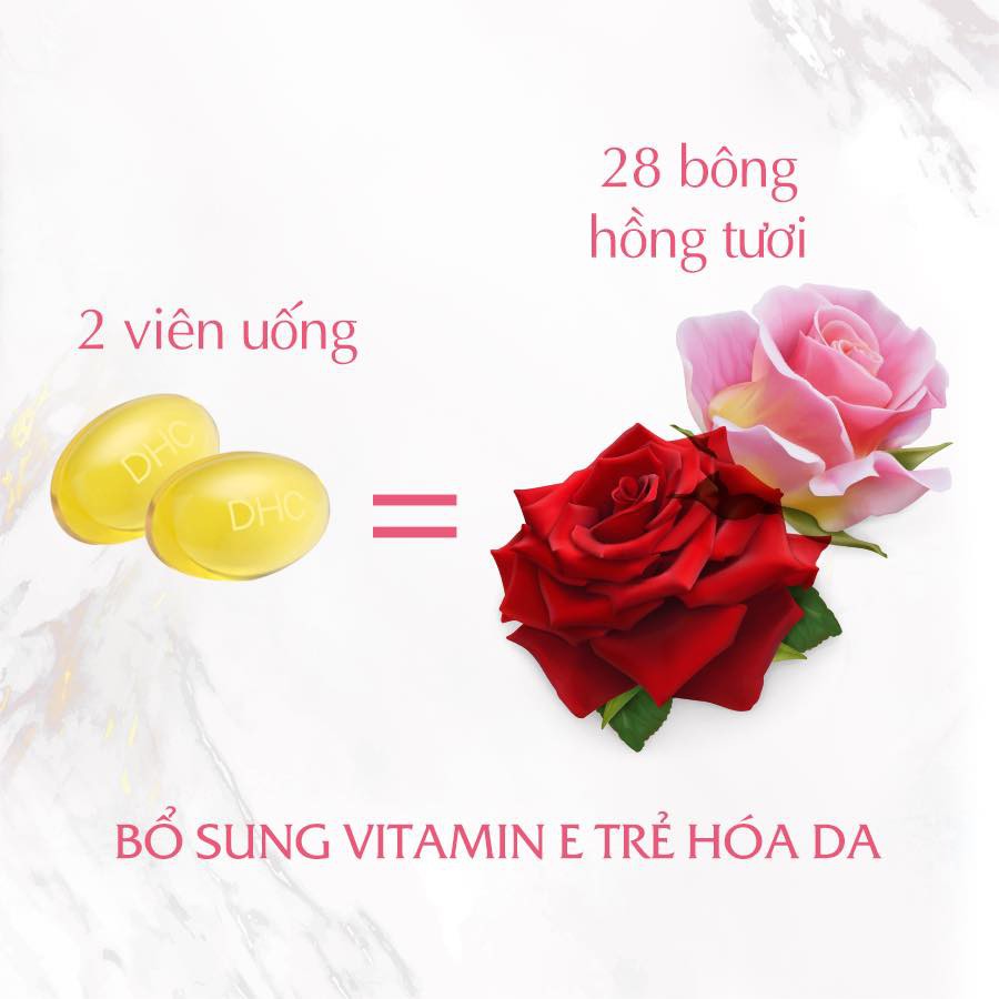 Viên uống thơm cơ thể DHC Nhật Bản bổ sung vitamin E làm đẹp da thực phẩm chức năng gói 30 ngày TM-DHC-ROS30