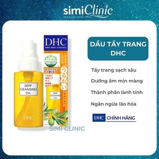 Dầu tẩy trang cho da nhạy cảm dầu mụn Nhật Bản DHC Deep Cleansing Oil sạch sâu chống lão hóa dưỡng cấp ẩm da khô 70ml