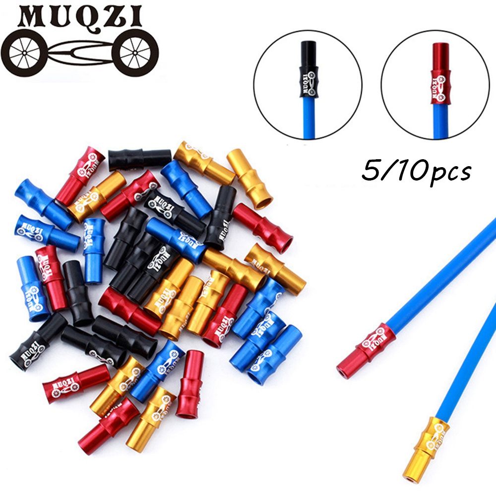 Set 5 / 10 Nắp Đậy Cố Định Dây Phanh Xe Đạp Leo Núi Bằng Hợp Kim Nhôm Chất Lượng Cao Nhiều Màu Sắc