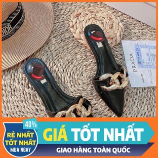 Dép sục nữ mũi Nhọn Xích nữ hàng Trend 2021