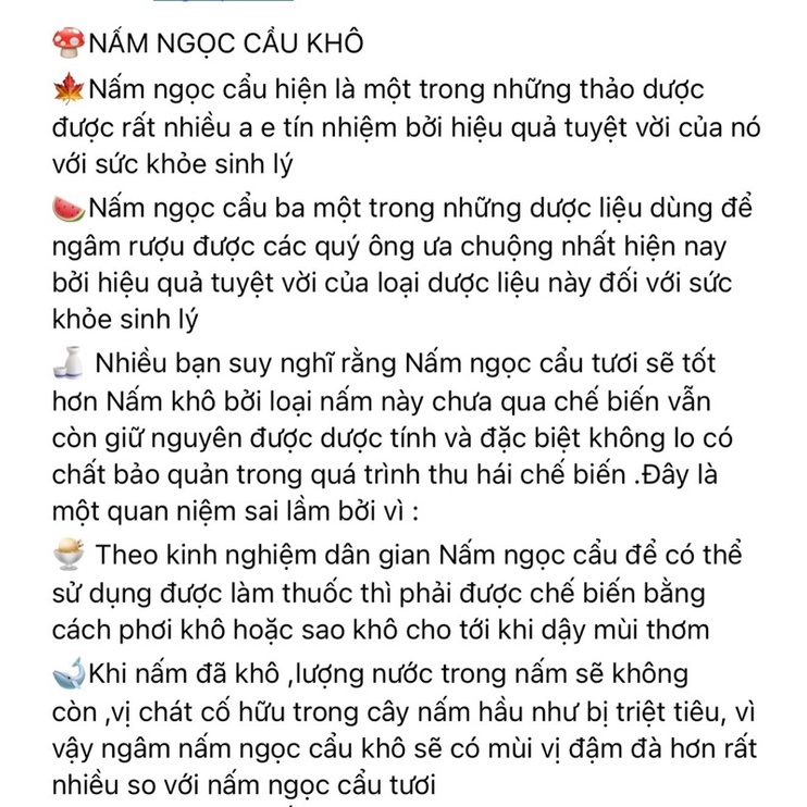 500Gr Nấm Ngọc Cẩu Tây Bắc Khô Cực Đẹp, Chất Lượng Từng Cây Nấm