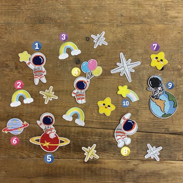 Sticker/Patch vải dùng ủi/là trang trí cho quần áo, mũ nón, phụ kiện, túi xách, balo ...v