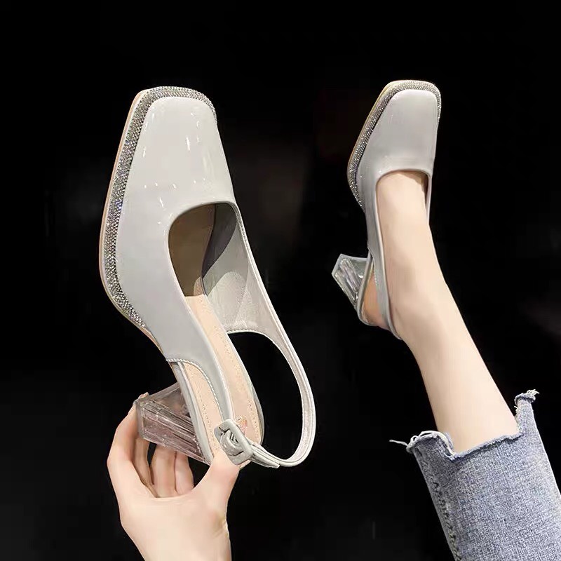 Giày cao gót nữ đế trụ 7cm mẫu mới 2024