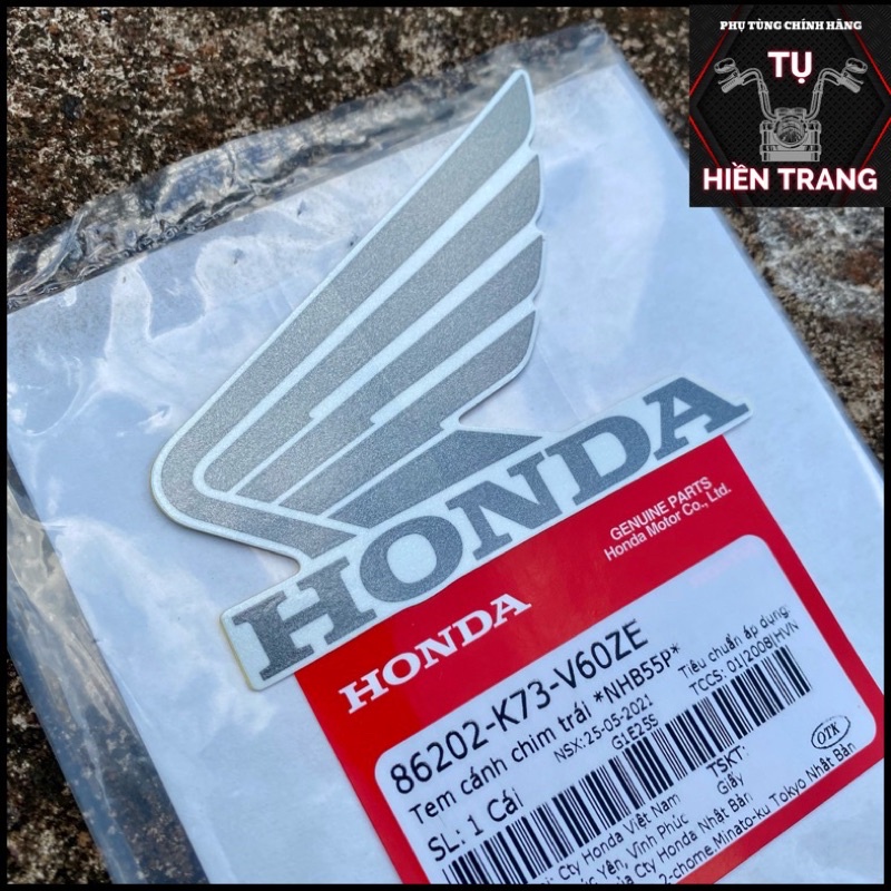 TEM CÁNH CHIM MÀU BẠC NỀN TRẮNG ZIN FUTURE 2020 MÀU TRẮNG CHÍNH HÃNG HONDA