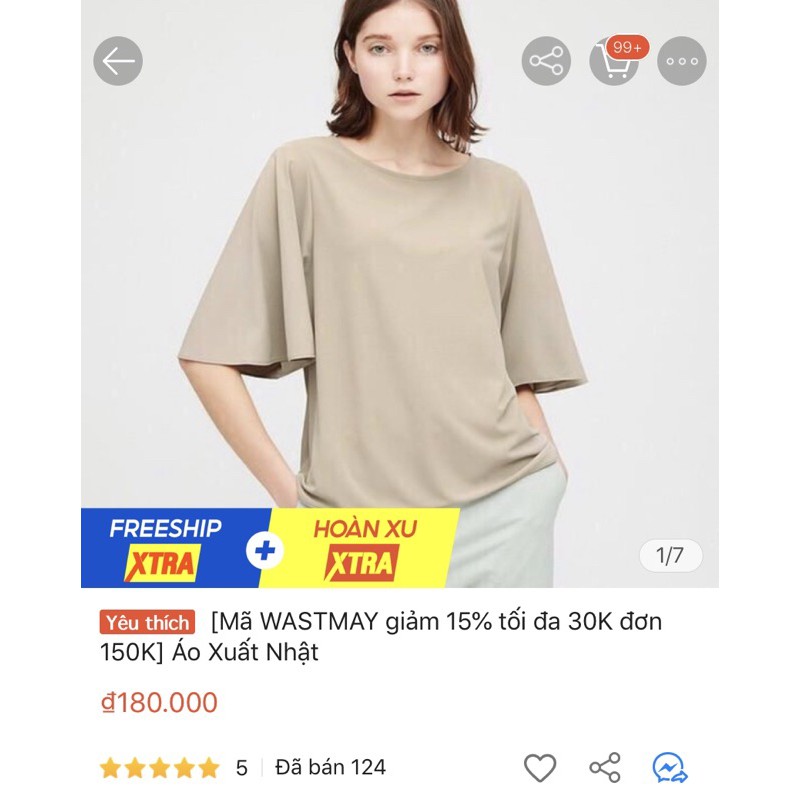 ✨Áo kiểu tay  rộng xuất Nhật newtag chỉ 85k!