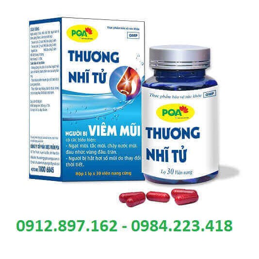 PQA Thương Nhĩ Tử Hộp 30 Viên Dùng Cho Người Bị Viêm Mũi Xoang, Chảy Nước Mũi