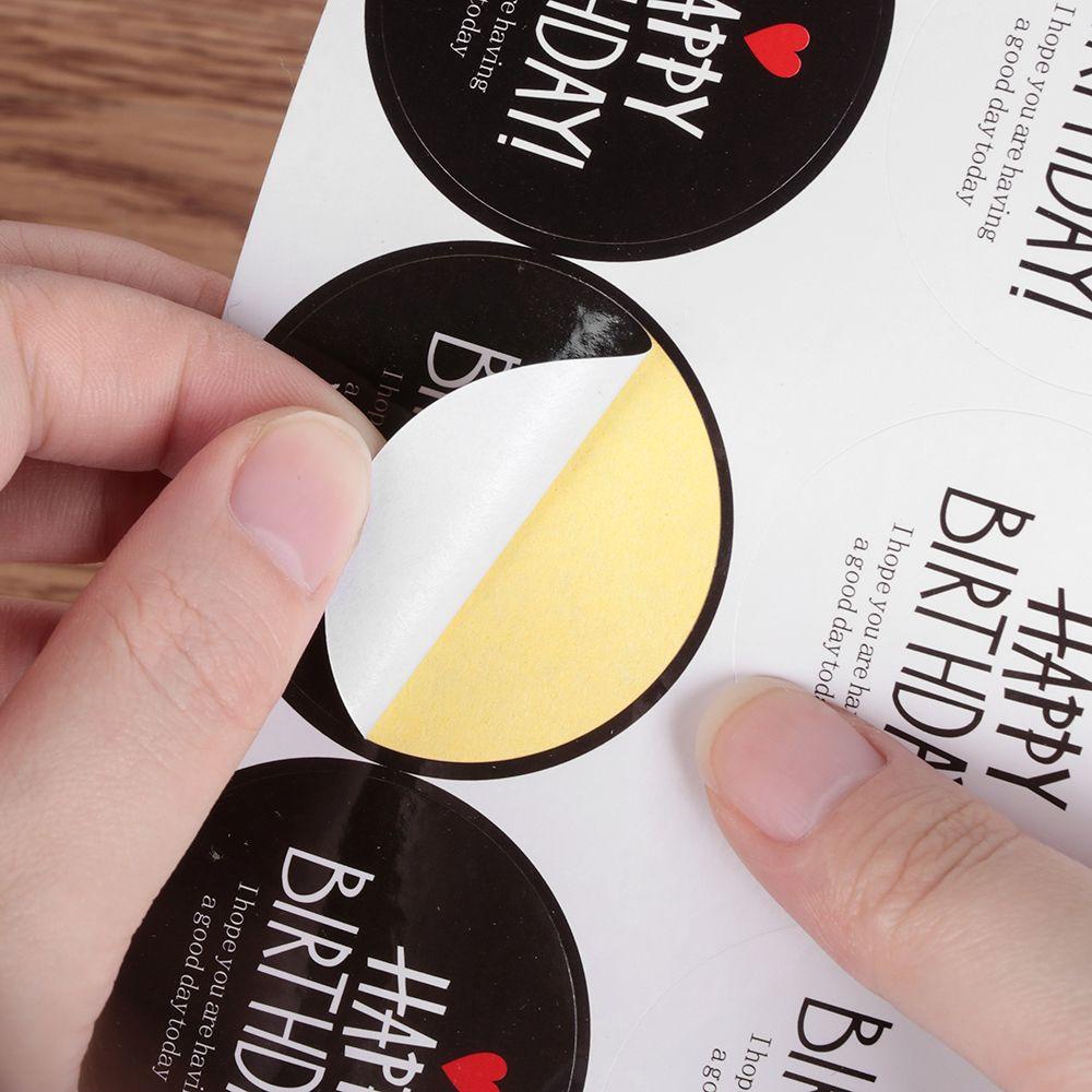 Nhãn Dán Hình Tròn Bằng Giấy Kraft Trang Trí Gói Quà Handmade