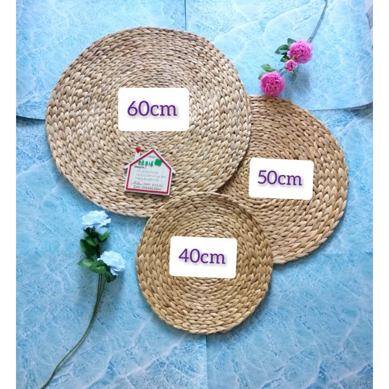 (rẻ đẹp, size lớn) Thảm lục bình 50cm,60cm, 80cm,1m,trang trí phông nền chụp ảnh, thảm ngồi