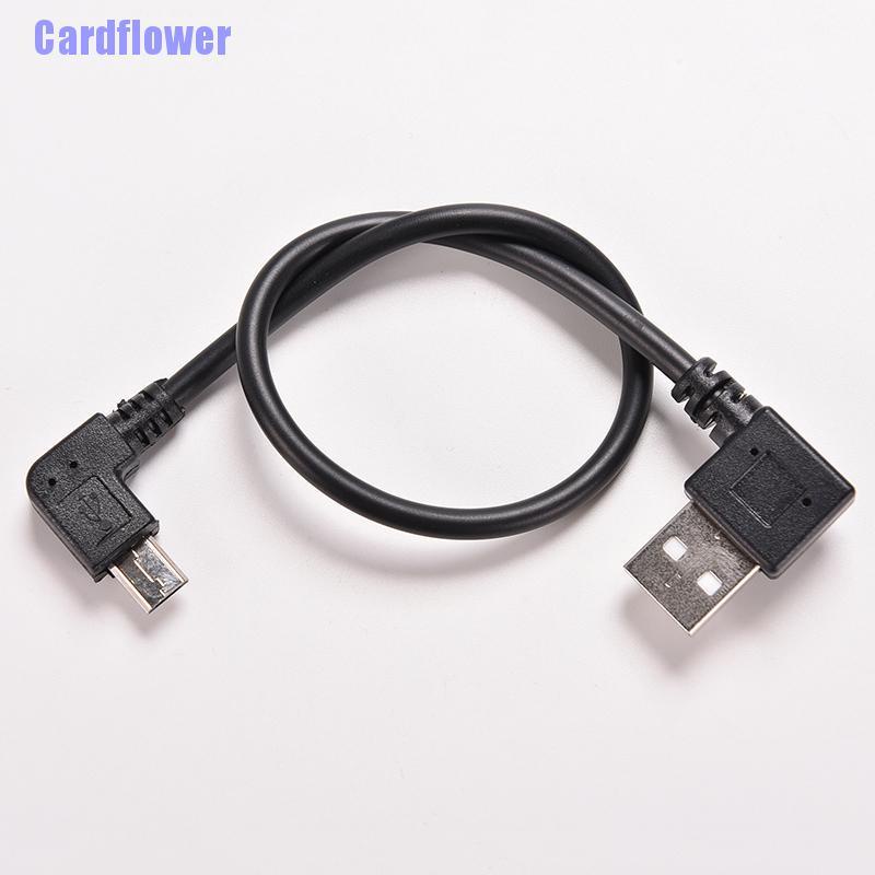 Cardflower  Micro USB 5 Pin Male to USB 2.0 A Male Cable Converter 90 Degree Adapter