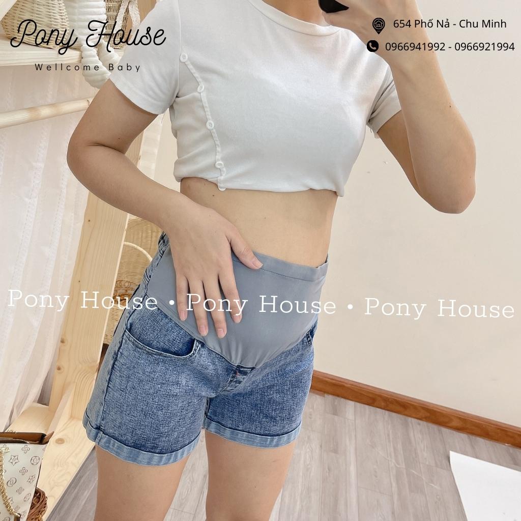 Quần Sooc Bầu Bò, Quần Đùi Jeans Bầu Cạp Chéo, Đáp Bụng Có Chun Chỉnh Mềm Đẹp Co Giãn 4 Chiều Có Hàng Loại 1