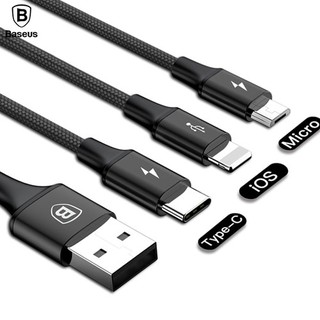 DÂY CÁP SẠC DÙ 3 TRONG 1 CHÍNH HÃNG BASEUS