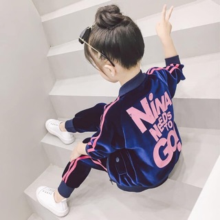 Set bộ nhung bé gái