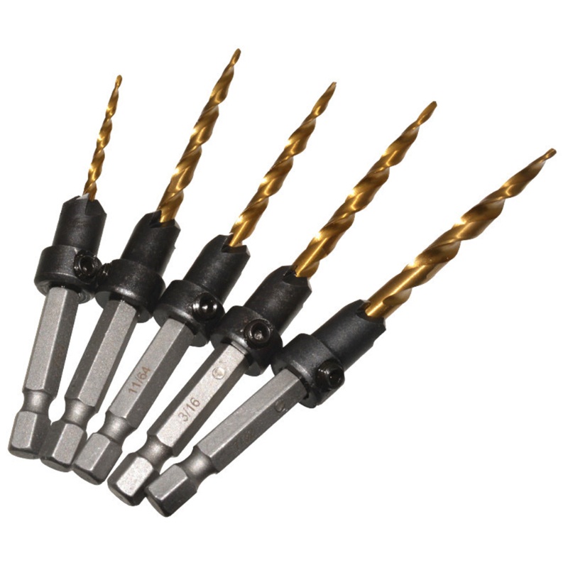 Set 5 Mũi Khoan Bền Bỉ Bằng Nhựa / Kim Loại