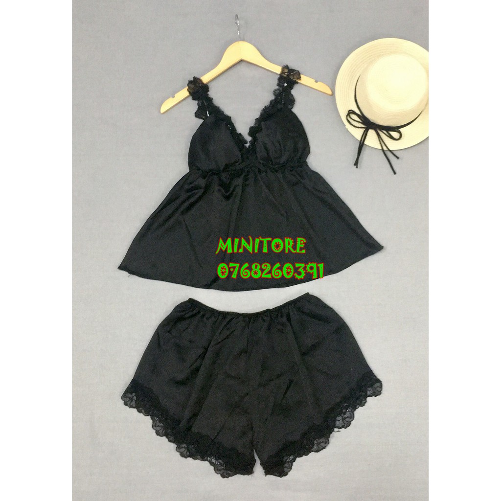 [60KG - 90KG] BỘ SATIN DỄ THƯƠNG CÓ MÚT 2 DÂY BÈO, VẢI SATIN MỀM MỊN MÁT MẶC BAO THÍCH - HÀNG XƯỞNG NHÀ TỰ MAY