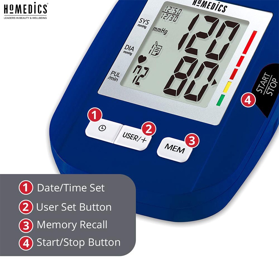 [Phát Hiện Nhịp Tim Bất Thường] Máy Đo Huyết Áp Bắp Tay HoMedics BPA-0200 | Công Nghệ Đo Smart Measure Technology