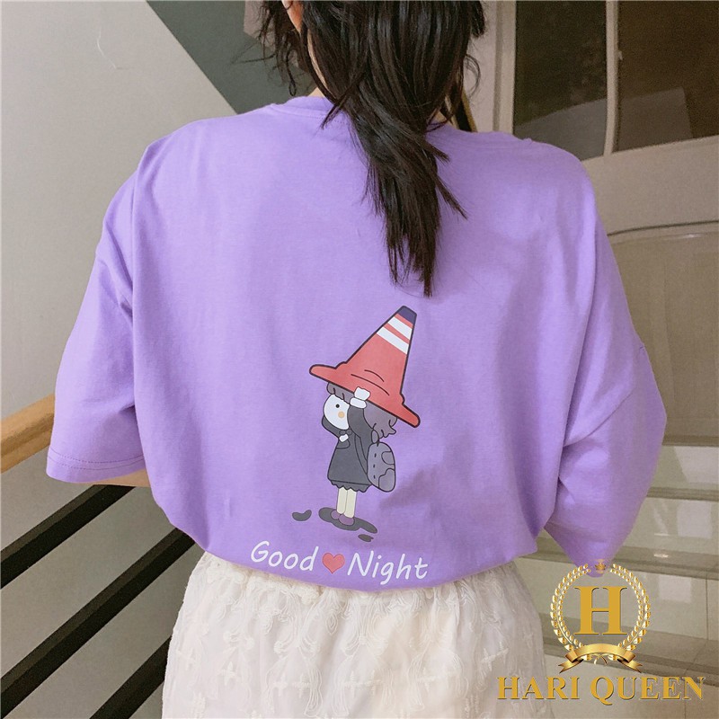 [FREESHIP ĐƠN TỪ 50K] Áo phông cô gái mũ đỏ Good Night HARI0320