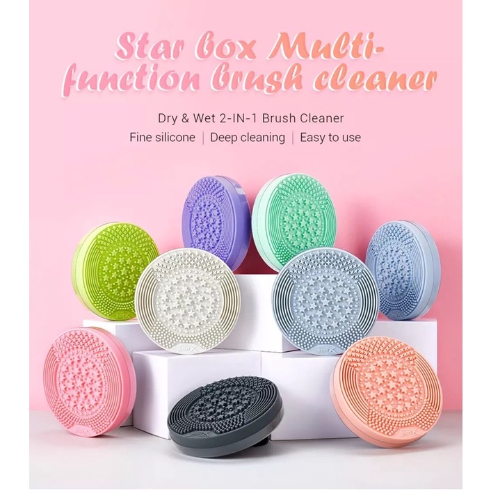 Cọ Trang Điểm Bụi Jessup 2-IN-1 Thảm Làm Sạch Khô & Ướt Silicone Bọt Biển Tẩy Màu
